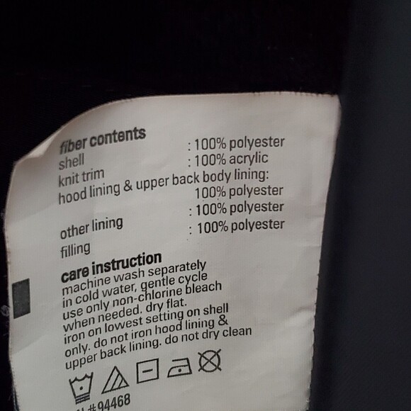 Esprit Womens Full Zip Jacket Coat Quilted Hooded Fleece Lined Black Sz Medium - Picture 15 of 16